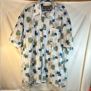 Cotton Works Men's Multicolor Short Sleeve Shirt